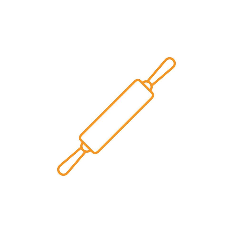 eps10 oranje vector rollend pin abstract lijn kunst icoon geïsoleerd Aan wit achtergrond. rol schets symbool in een gemakkelijk vlak modieus modern stijl voor uw website ontwerp, logo, en mobiel toepassing