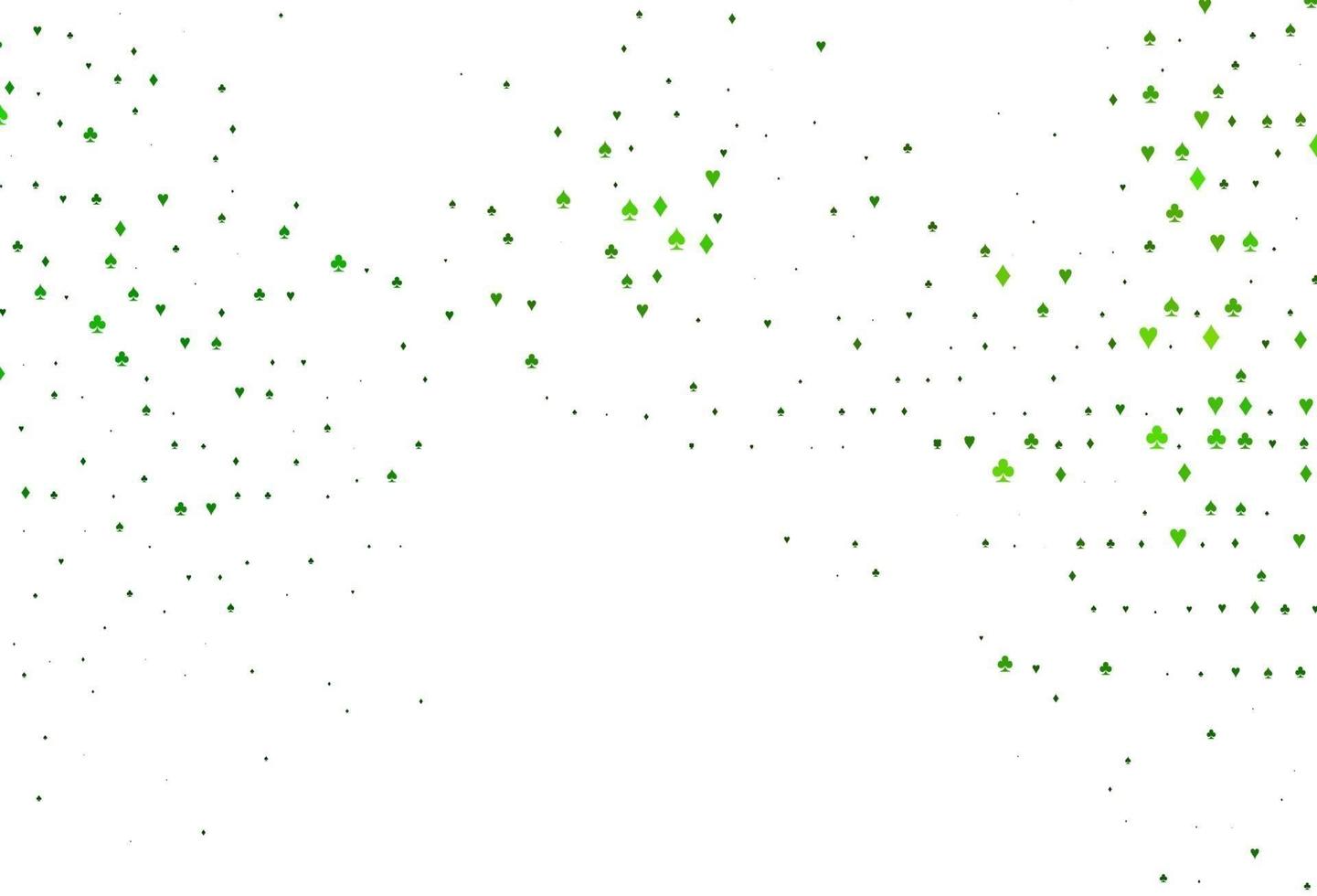 lichtgroene vectortextuur met speelkaarten. vector