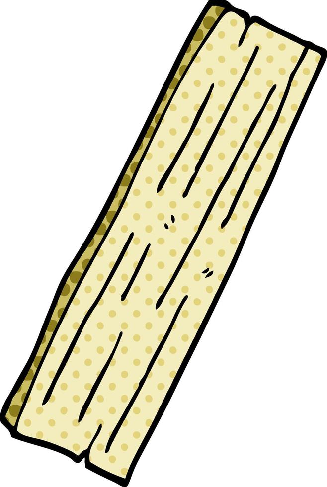 tekenfilm tekening plank van hout vector