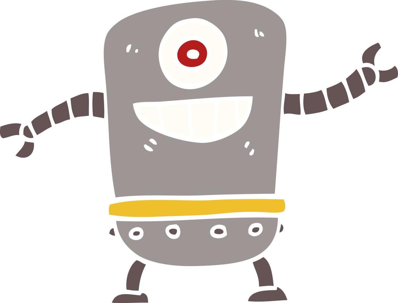 cartoon doodle robot vector