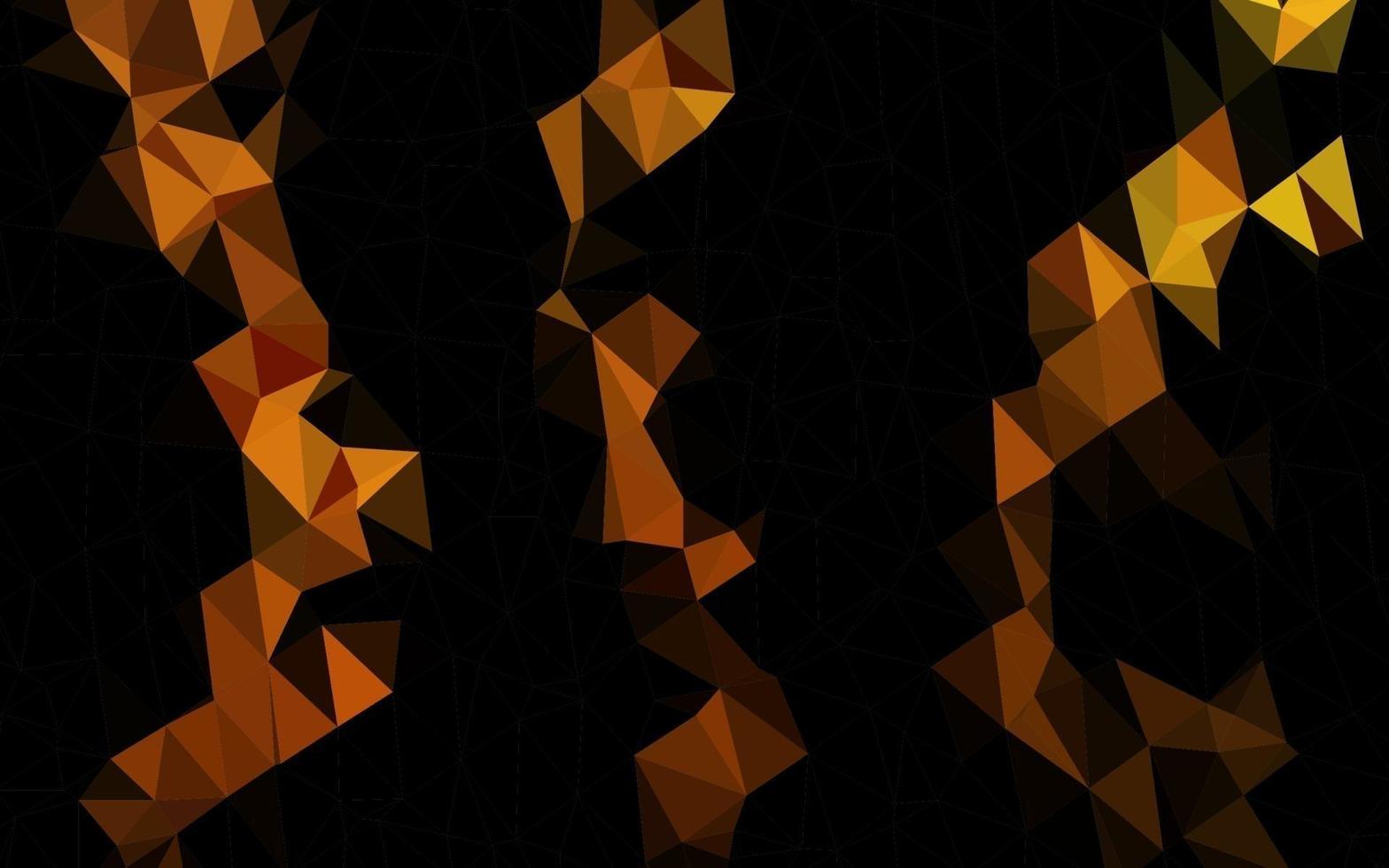 donkergele, oranje vector abstracte veelhoekige lay-out.