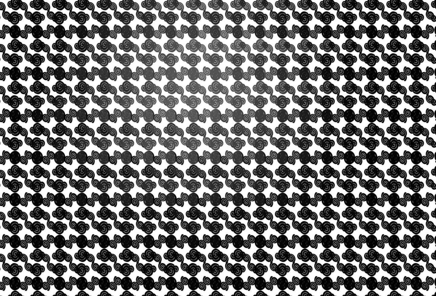 licht zwart vectorpatroon met lijnen, ovalen. vector