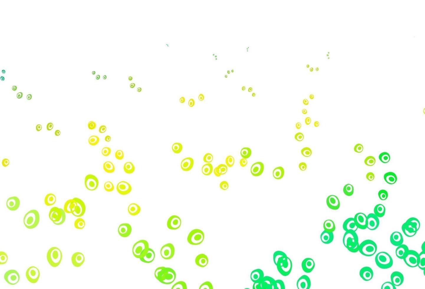 lichtgroene, gele vectorachtergrond met bellen. vector