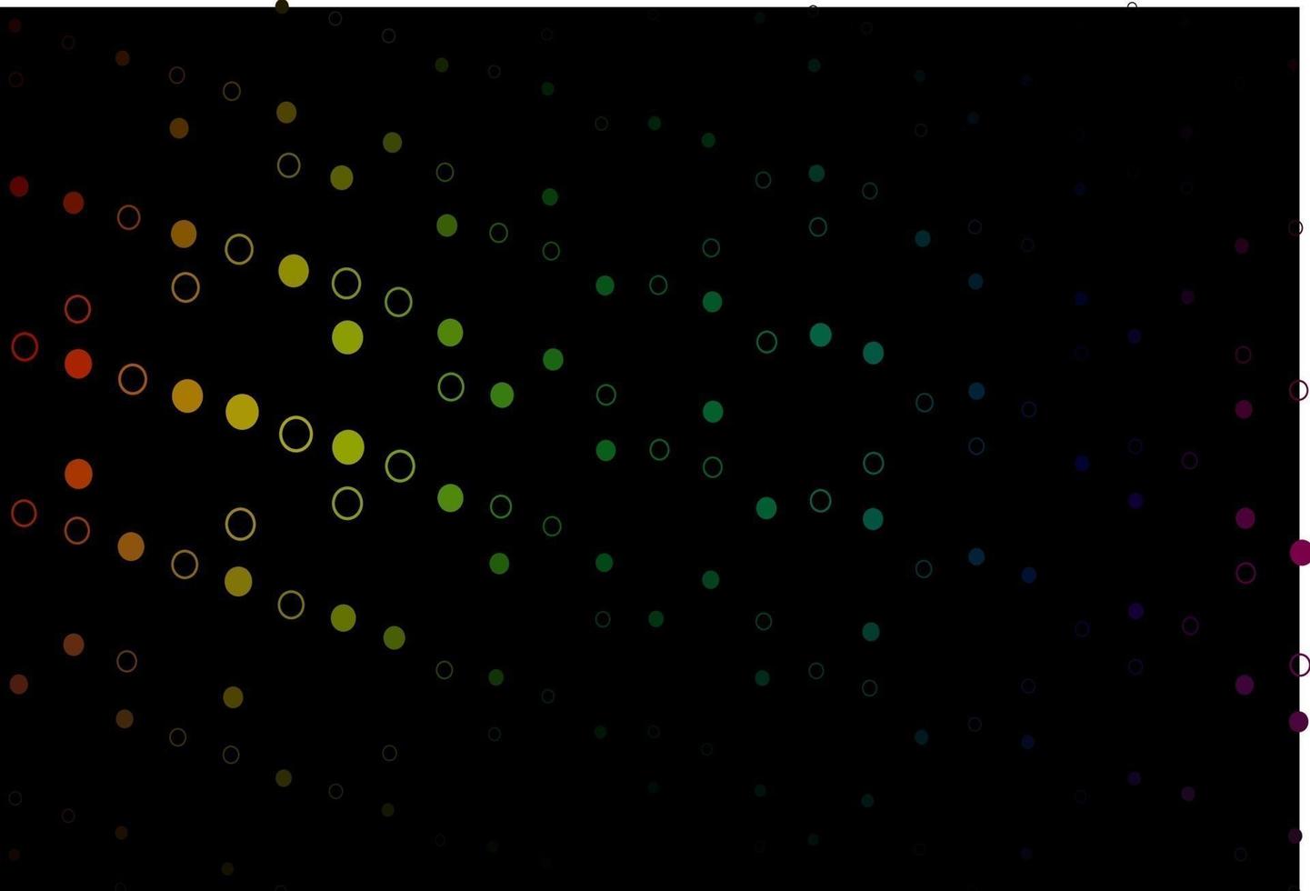 donker veelkleurig, regenboog vectorpatroon met bollen. vector