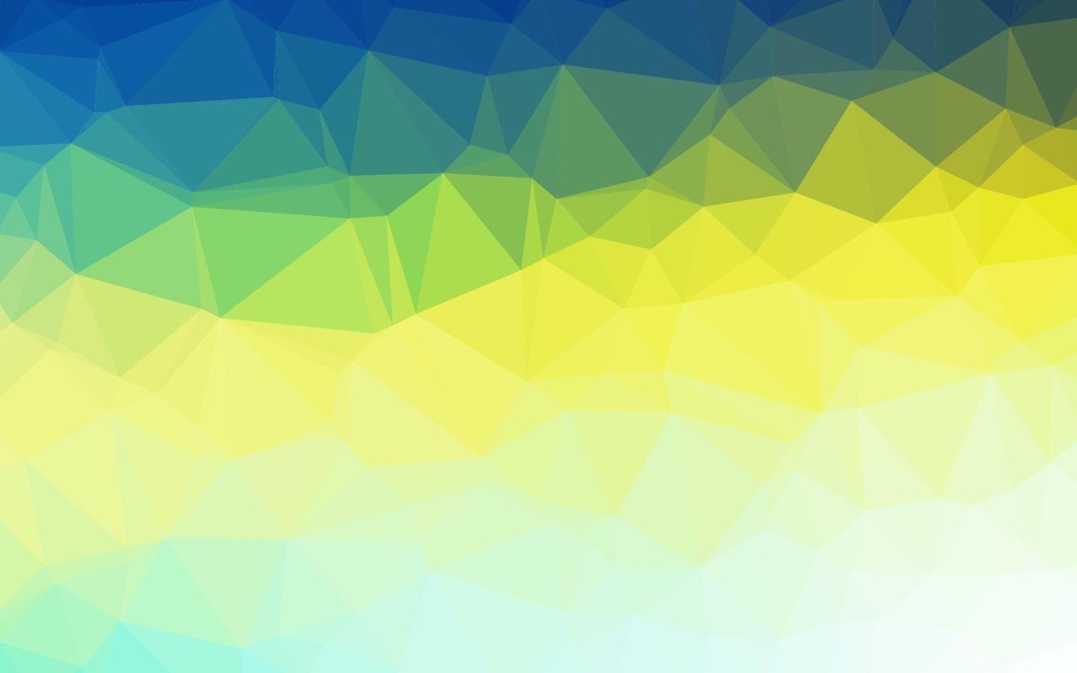 licht blauw, geel vector driehoek mozaïek- omslag.
