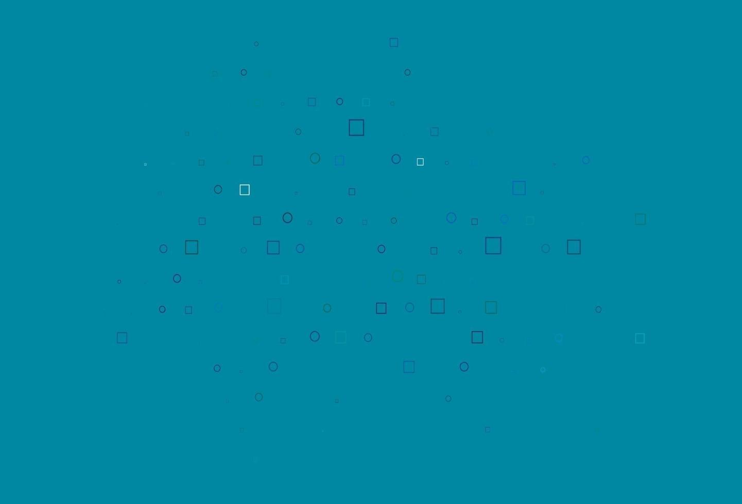 lichtblauwe, groene vectorlay-out met cirkelvlekken, kubussen. vector