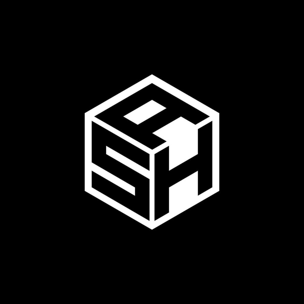 sha brief logo ontwerp met zwart achtergrond in illustrator. vector logo, schoonschrift ontwerpen voor logo, poster, uitnodiging, enz.