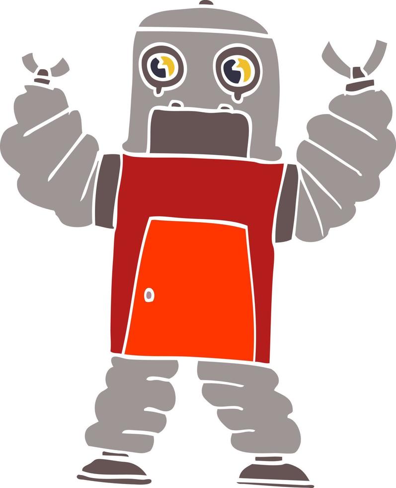 cartoon doodle robot vector