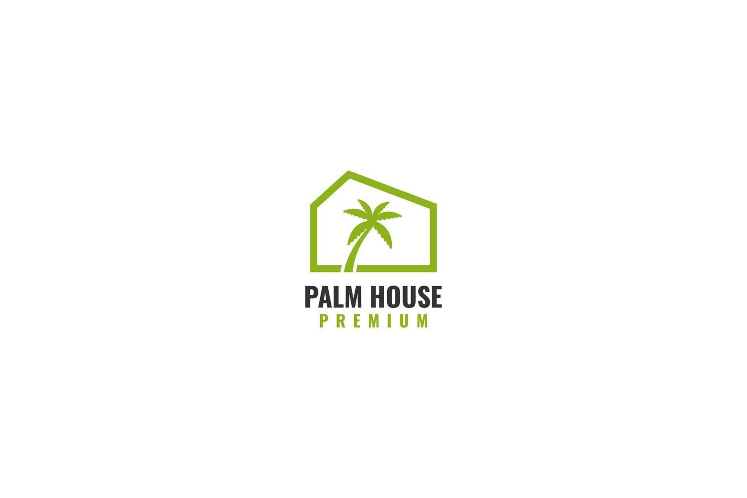 palm huis logo ontwerp vector sjabloon illustratie idee