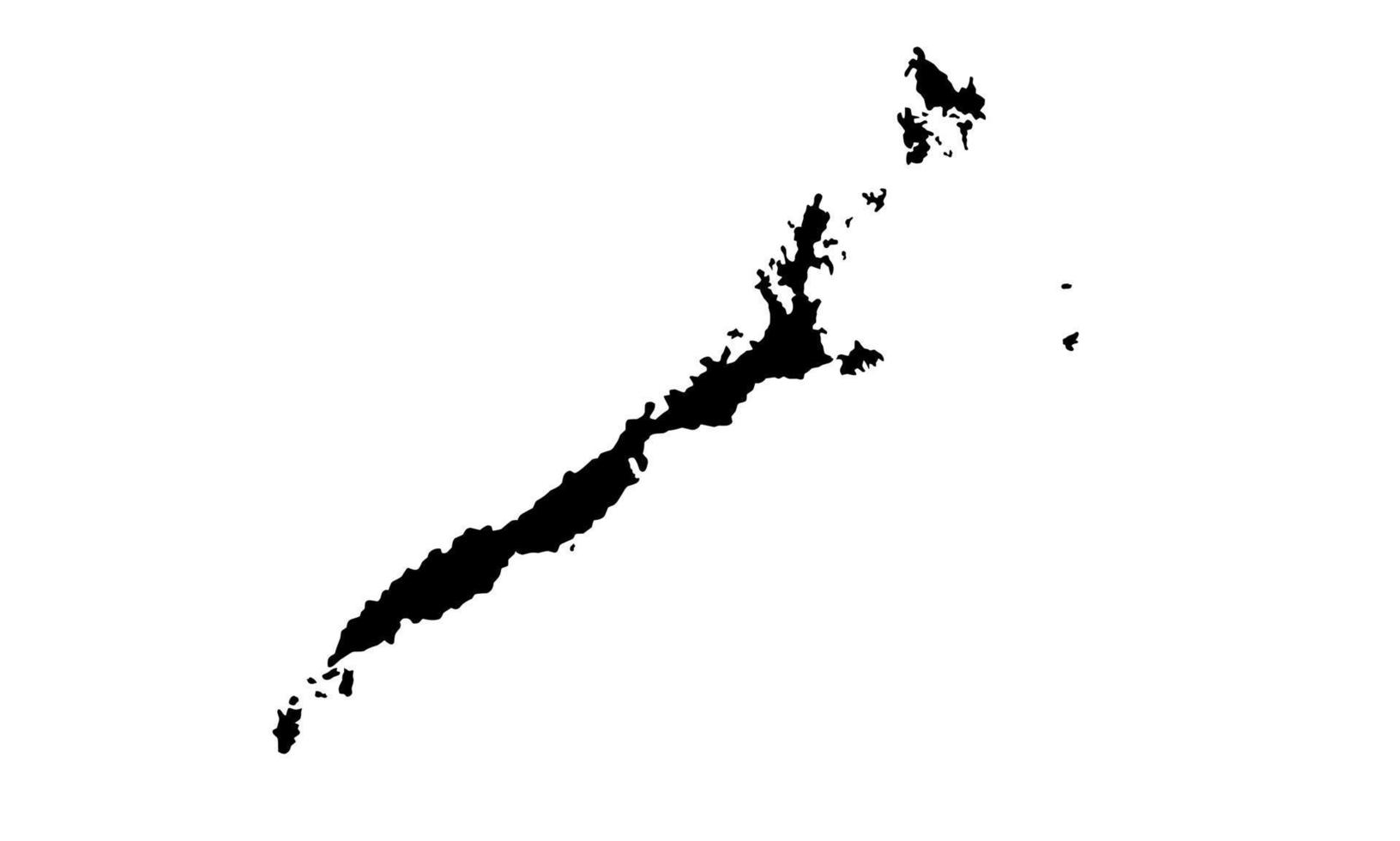 Palawan kaart zwart silhouet Aan wit achtergrond vector