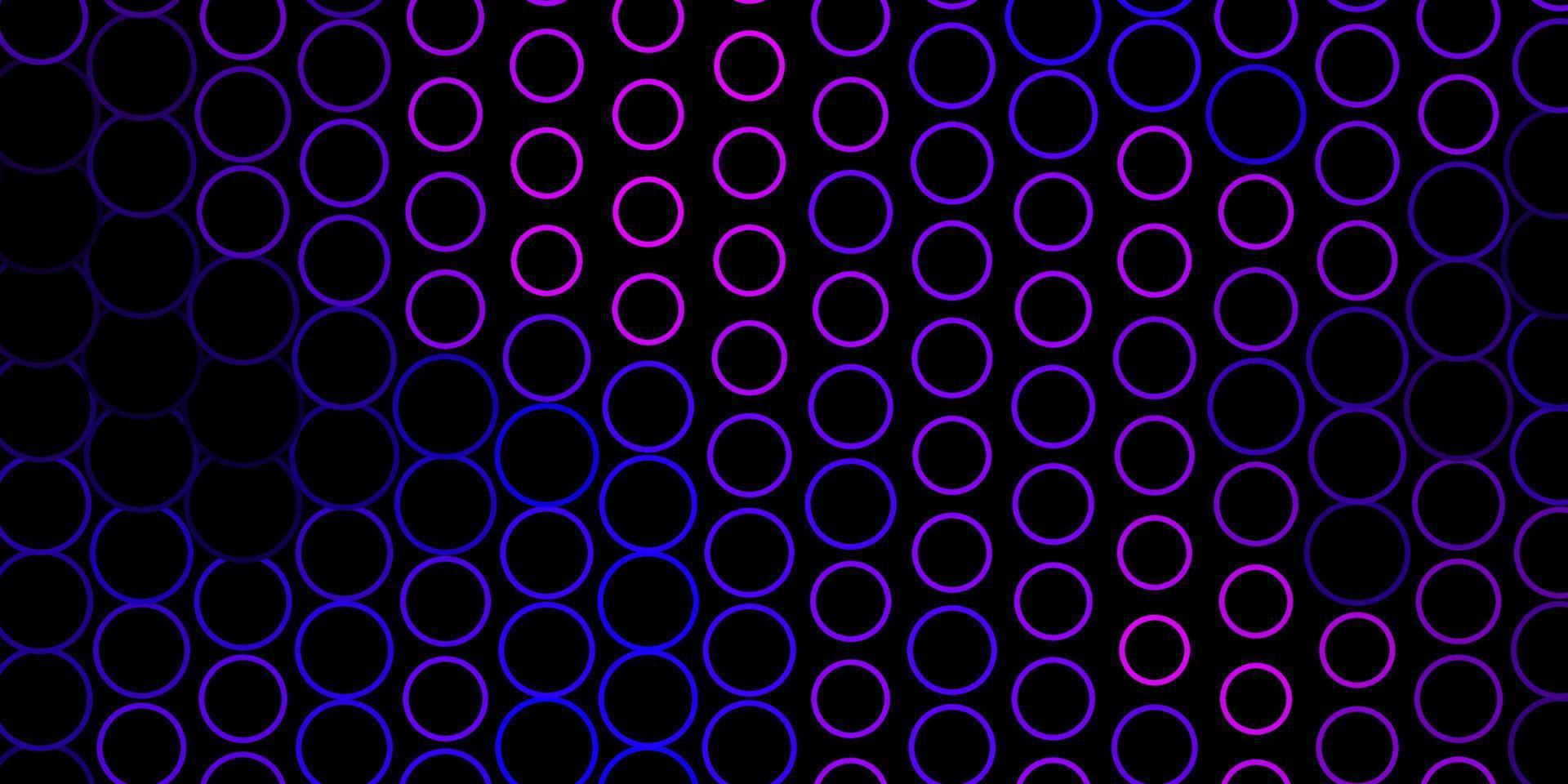 donkerpaars, roze vectorlay-out met cirkels. vector