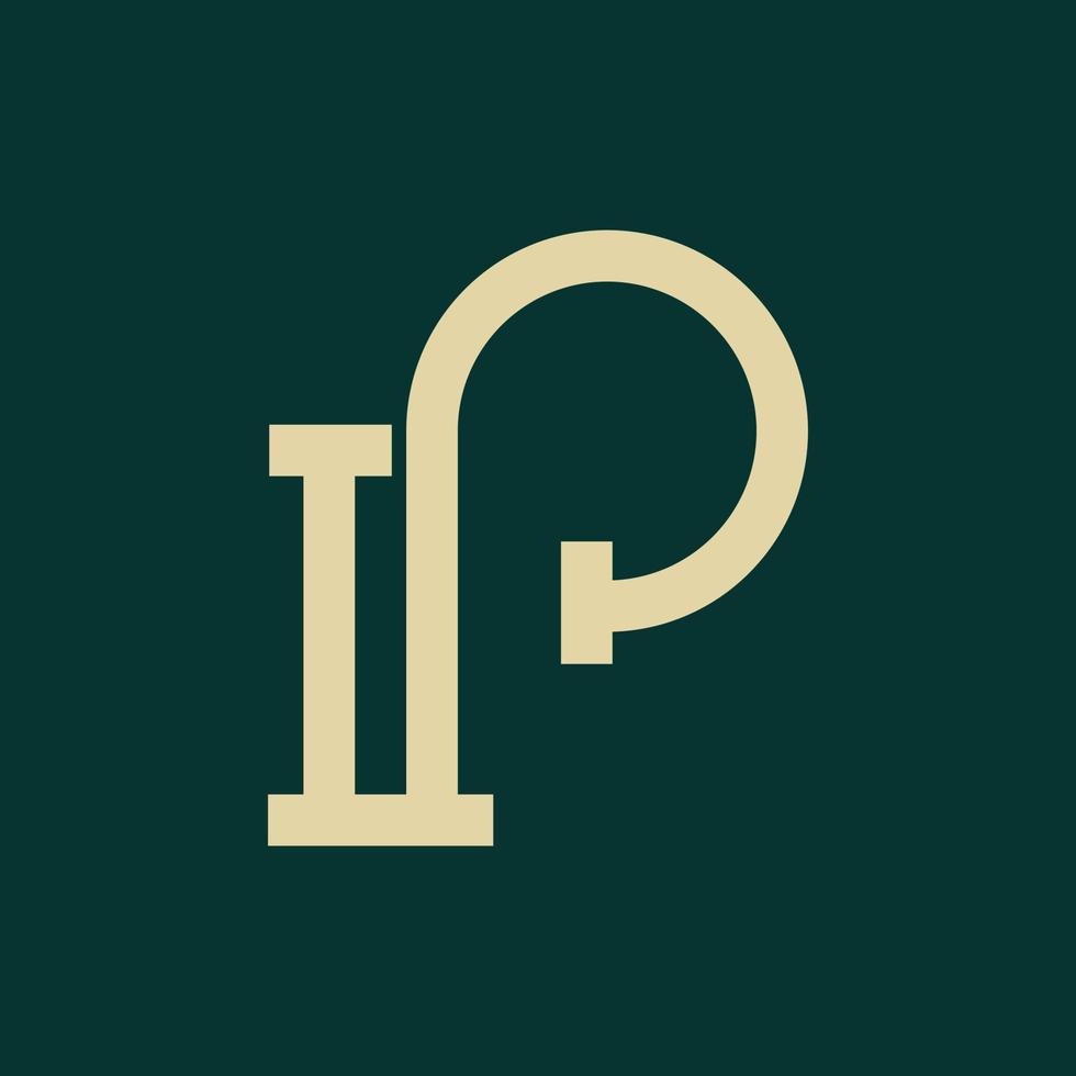 brief p lijn meetkundig monogram logo vector