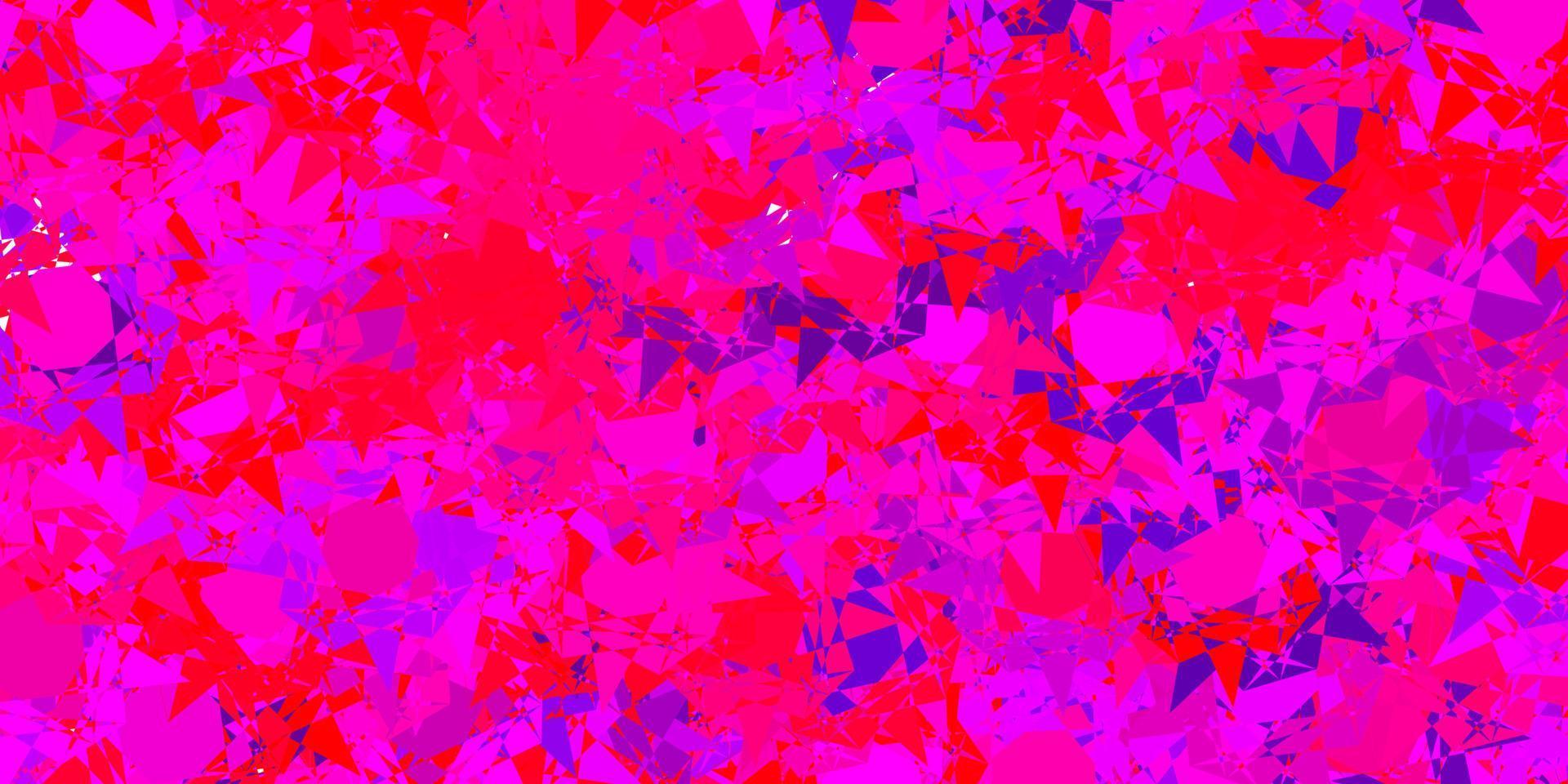 lichtpaarse, roze vectorachtergrond met veelhoekige vormen. vector