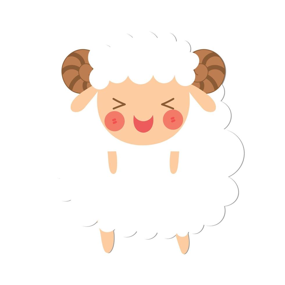 schattig schapen blozen vector