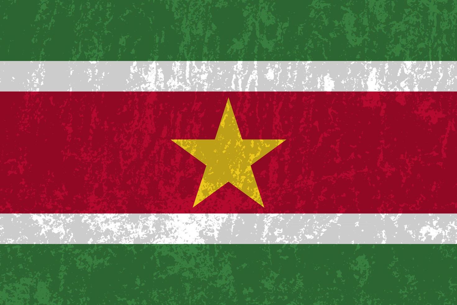 surinaamse vlag, officiële kleuren en verhoudingen. vectorillustratie. vector