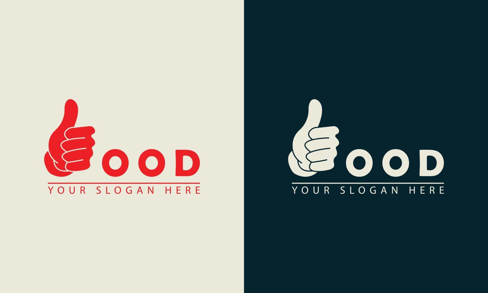 abstract vinger duim icoon logo. vector