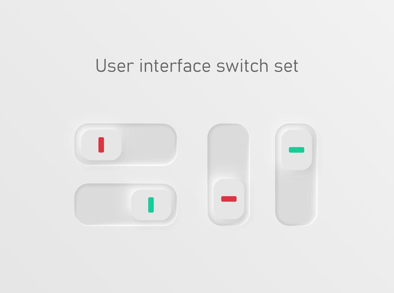 set schakelaars voor gebruikersinterfaces vector