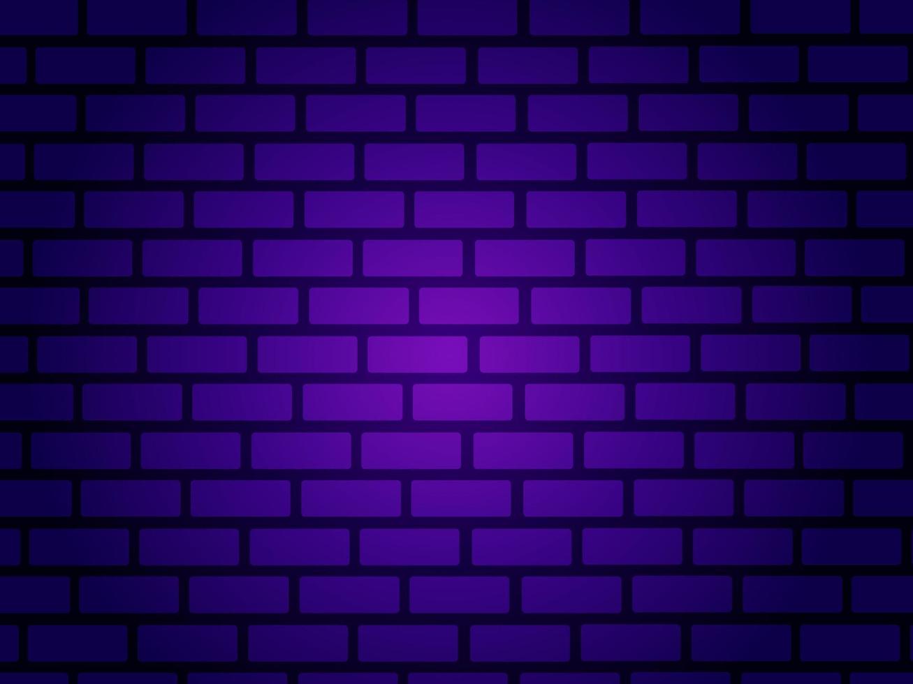 verlichte neon muur. vector illustratie van nacht blauw steen muur. grunge leeg steen metselwerk facade textuur. minimaal ontwerp sjabloon, achtergrond, decoratie, lay-out