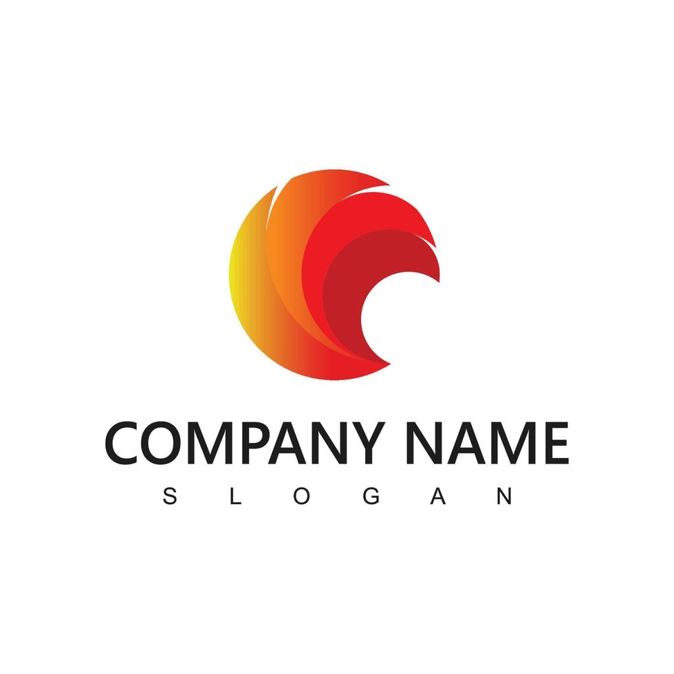 brand vlam logo ontwerp sjabloon. creatief cirkel brandwond brand logo concept icoon vector