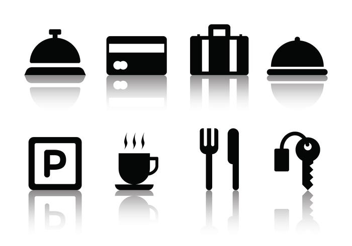 Gratis Minimalistische Hotel Pictogrammen vector