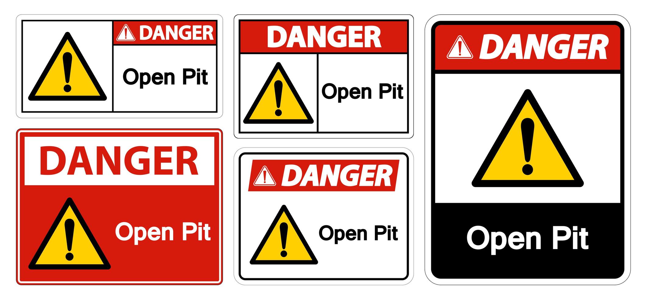 open pit teken vector