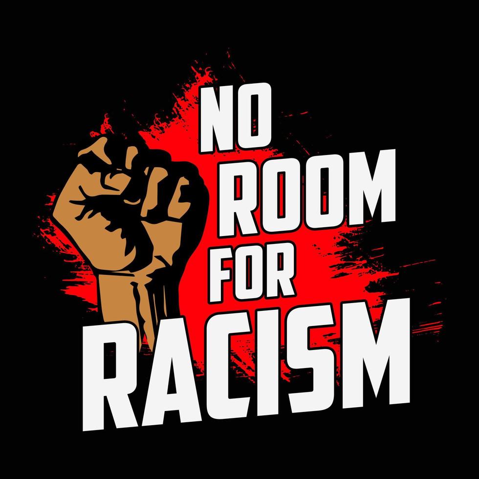 zwart leeft er toe doen t-shirt voor menselijk rechten van zwart mensen. Nee kamer voor racisme. vector t overhemd ontwerp, poster.