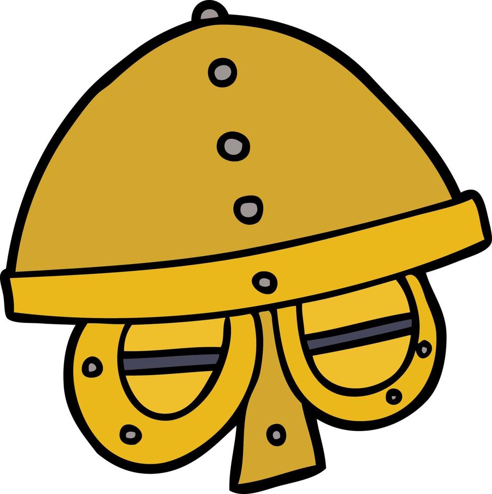 tekenfilm middeleeuws helm vector