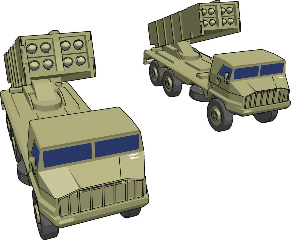 luchtafweer verdediging, illustratie, vector Aan wit achtergrond.
