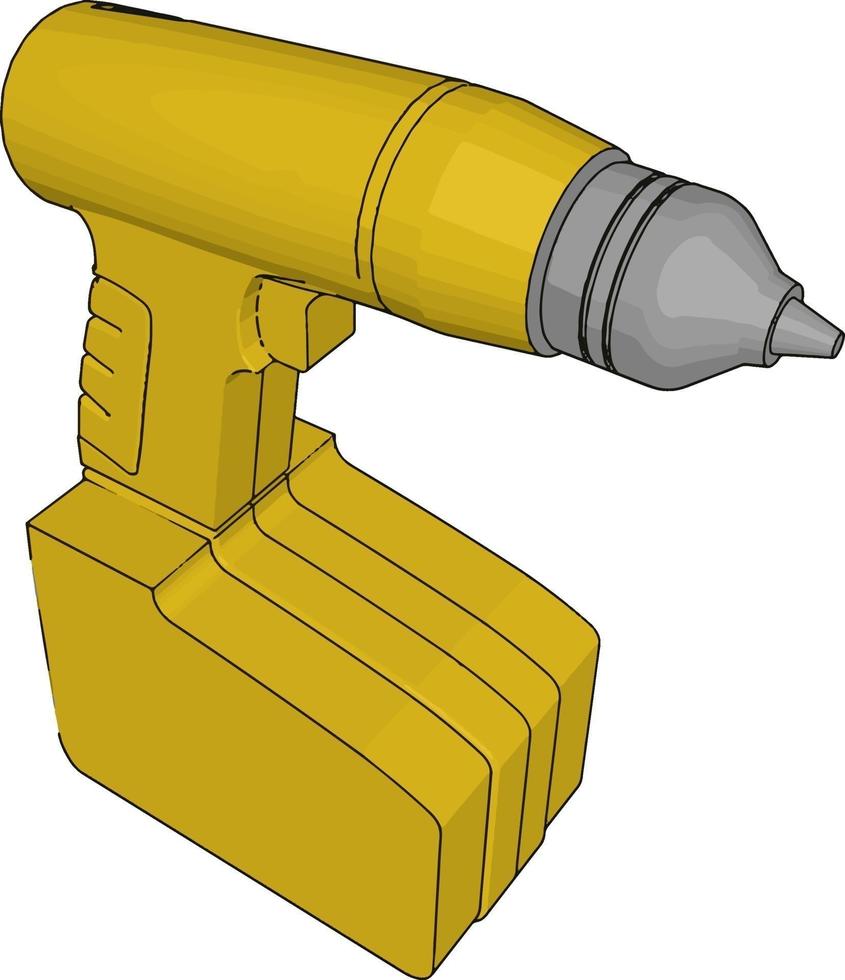 geel oefening, illustratie, vector Aan wit achtergrond.