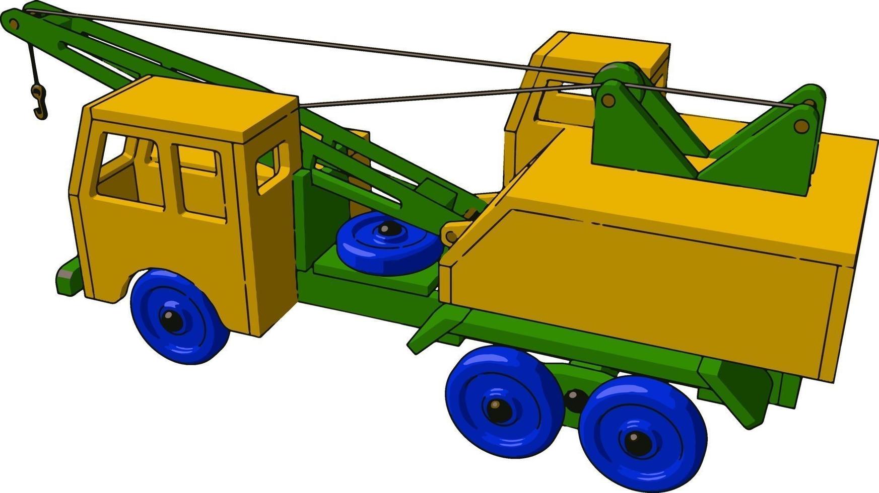 weinig brandweerwagen speelgoed, illustratie, vector Aan wit achtergrond.