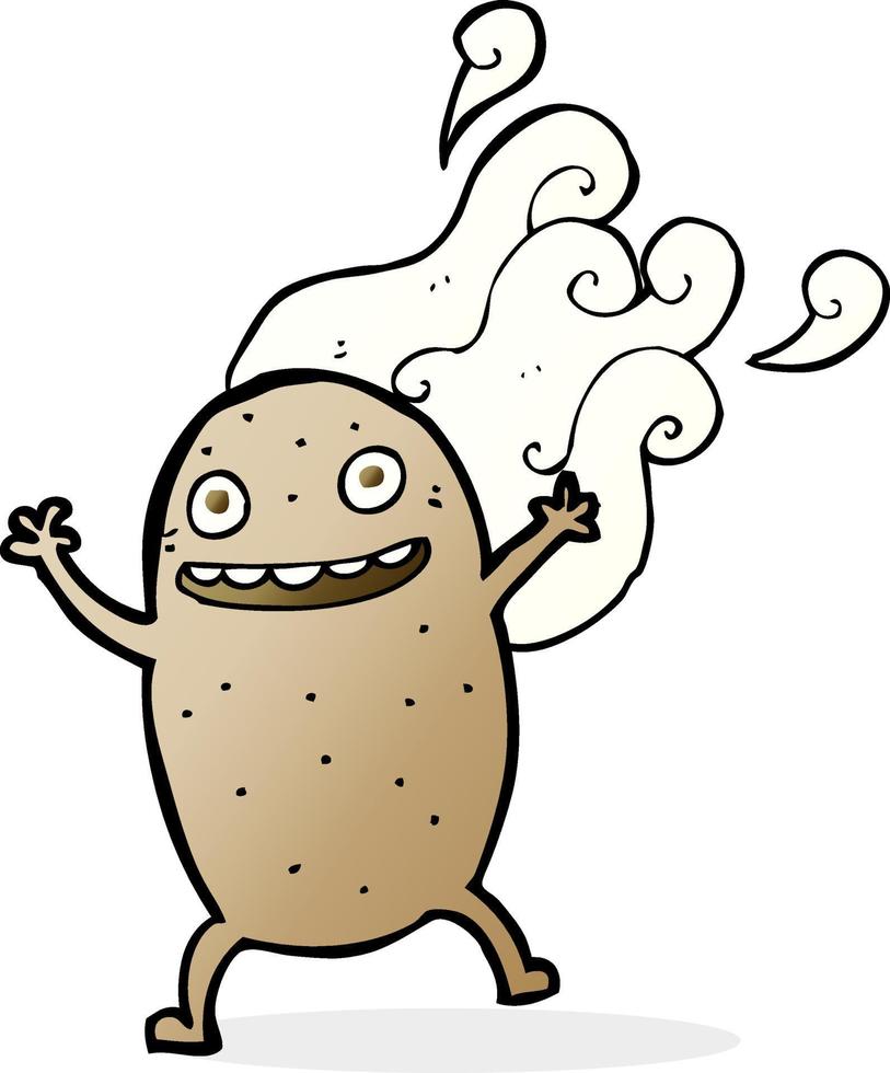 tekenfilm blije aardappel vector