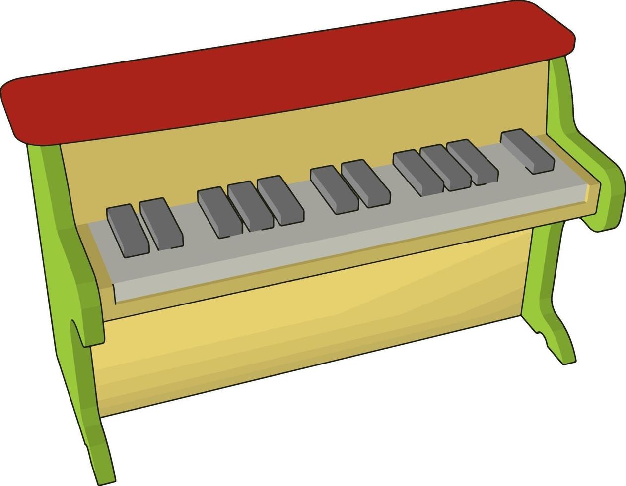 piano speelgoed, illustratie, vector Aan wit achtergrond.