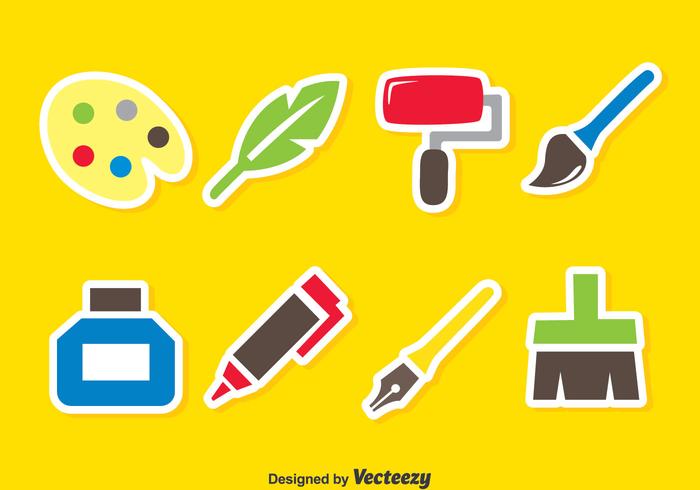 Verfgereedschap Vector Set