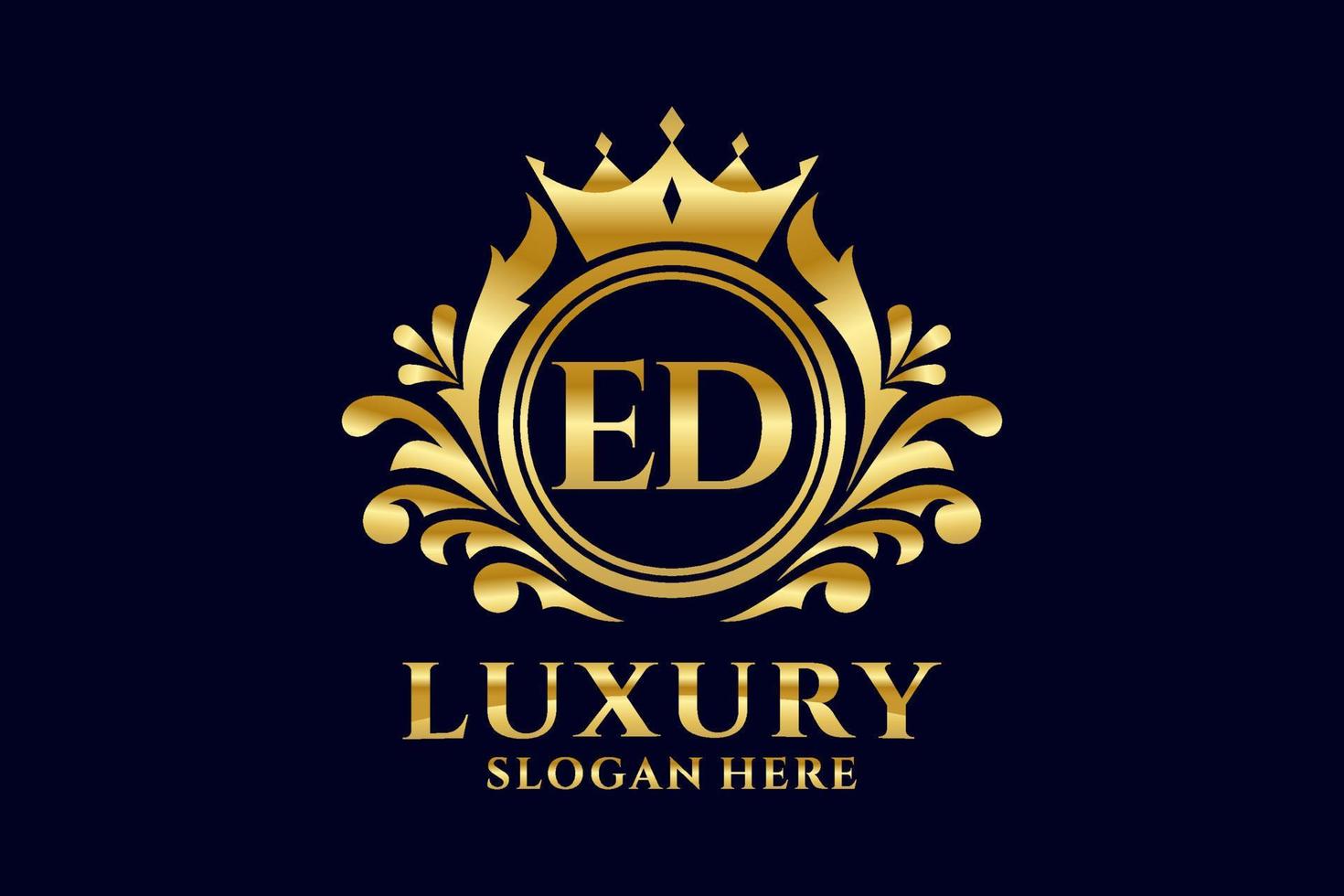 eerste ed brief Koninklijk luxe logo sjabloon in vector kunst voor luxueus branding projecten en andere vector illustratie.