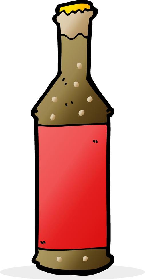 tekenfilm bier fles vector