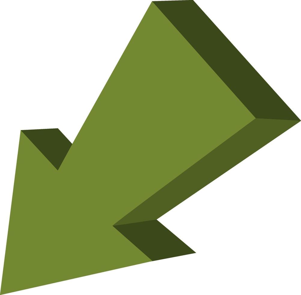 groen pijl, illustratie, vector Aan wit achtergrond