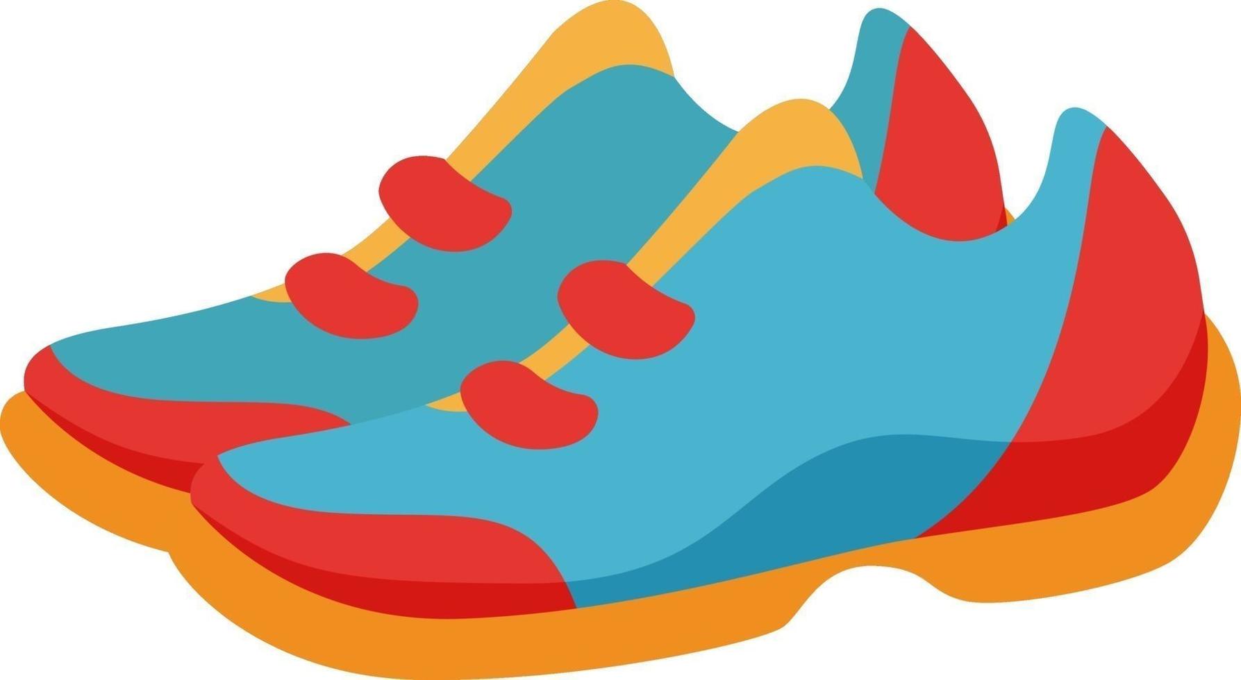 kleurrijk sportschoenen, illustratie, vector Aan wit achtergrond