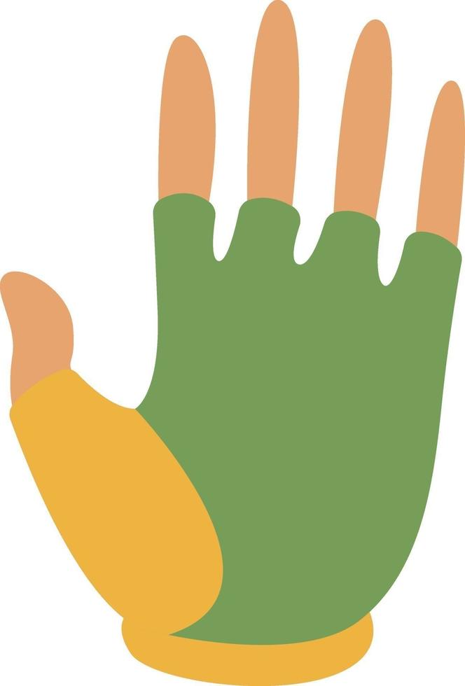 groen fiets handschoenen, illustratie, vector Aan wit achtergrond