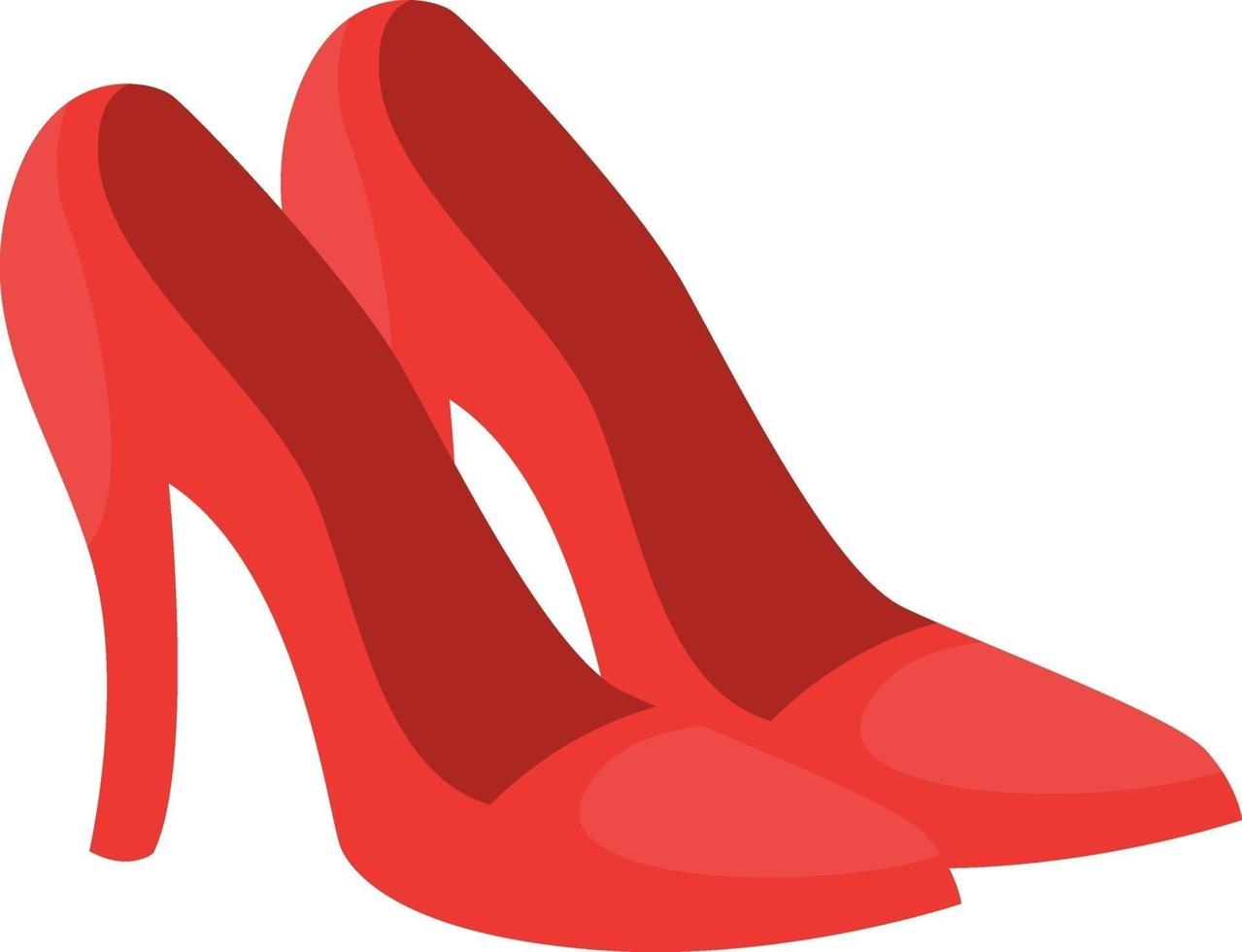 rood vrouw hakken, illustratie, vector Aan wit achtergrond