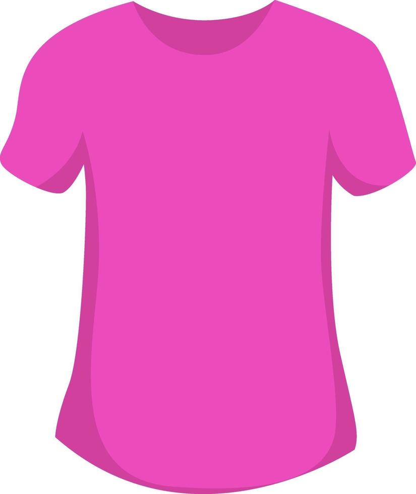 vrouw roze t shirt, illustratie, vector Aan wit achtergrond