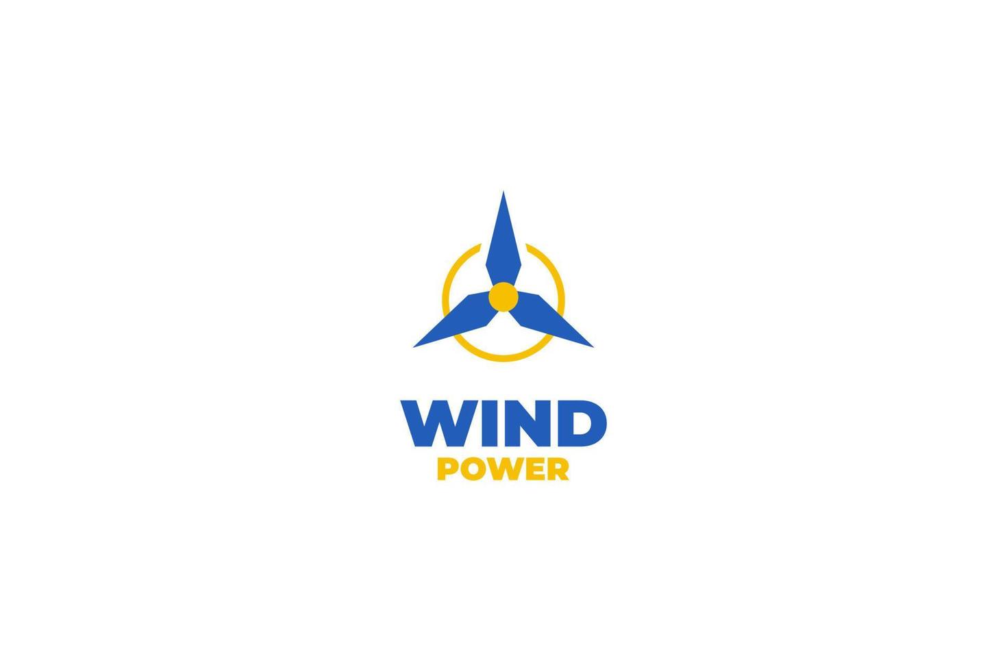 wind macht logo ontwerp vector illustratie idee