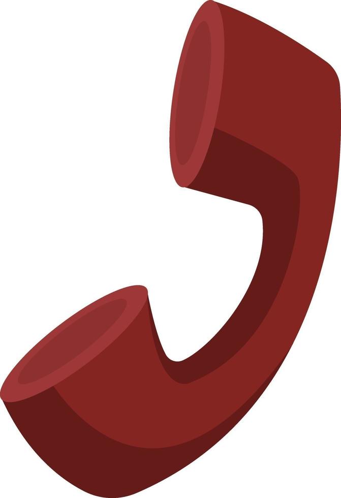 rood telefoon ontvanger, illustratie, vector Aan wit achtergrond