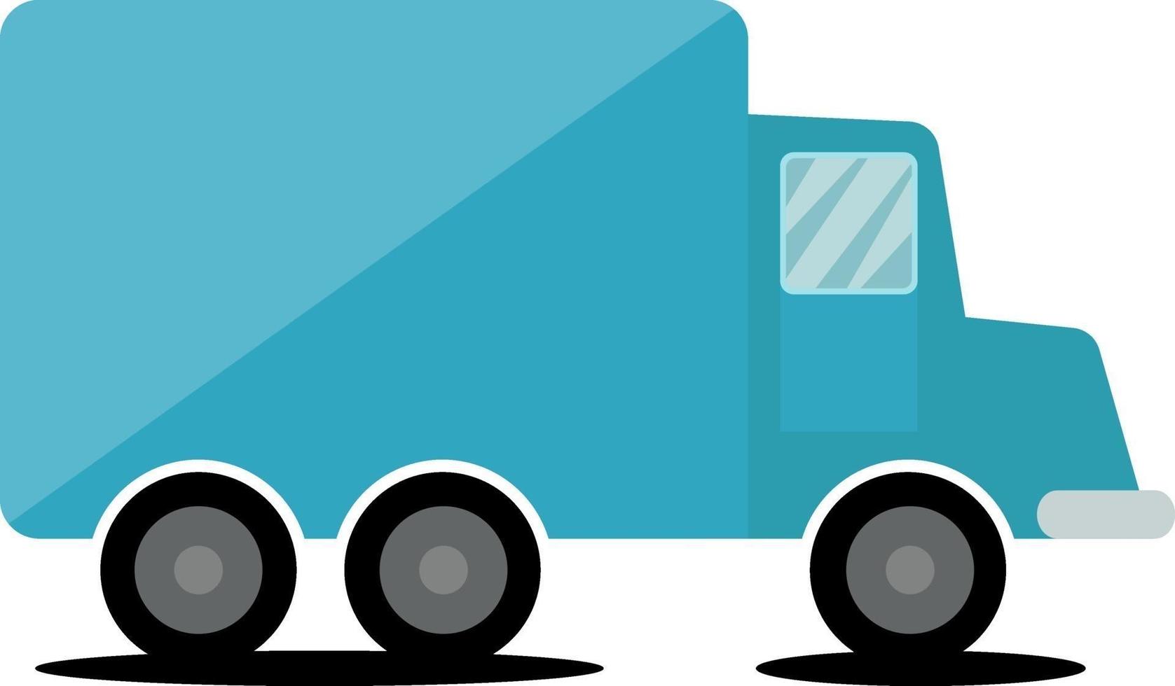 blauw vrachtwagen, illustratie, vector Aan wit achtergrond