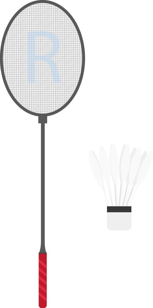 badminton shuttle, illustratie, vector Aan een wit achtergrond.