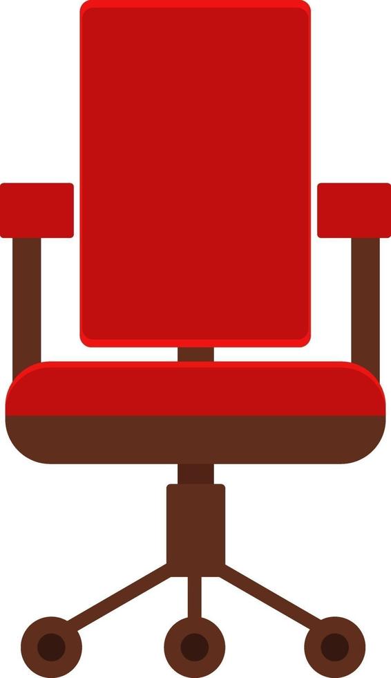 rood computer stoel, illustratie, vector Aan een wit achtergrond.