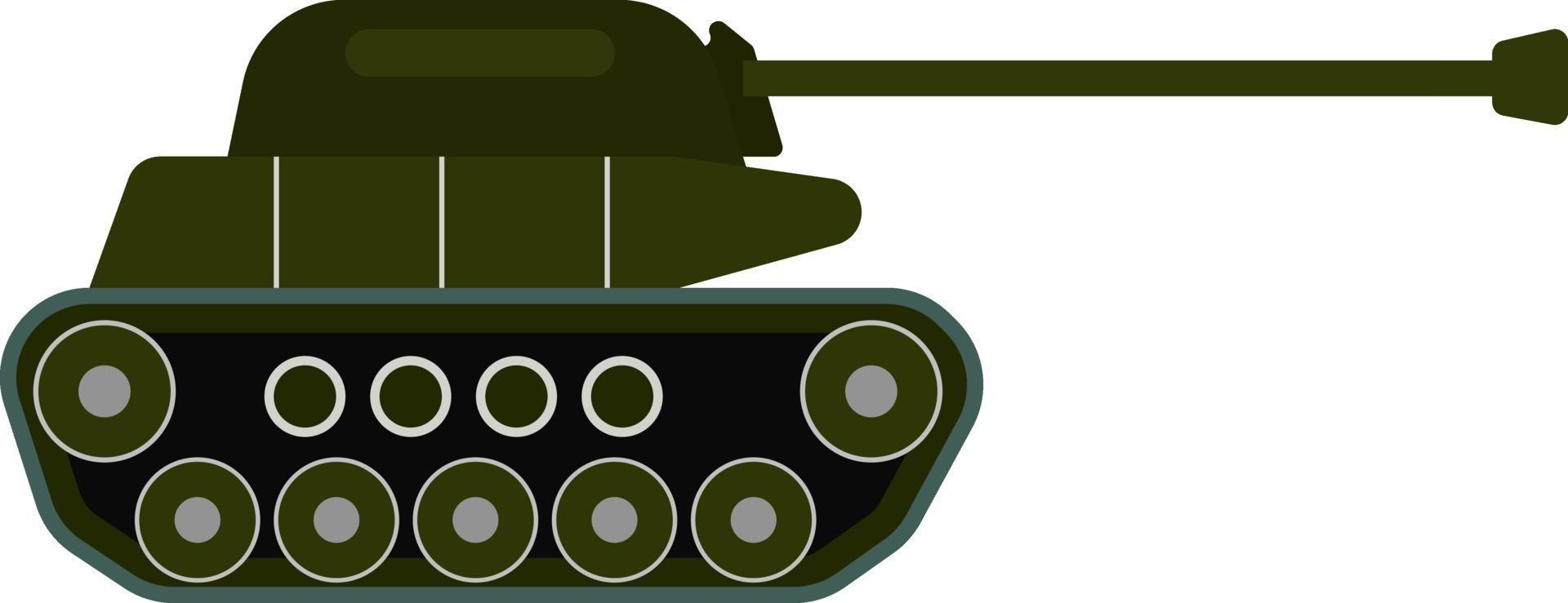 groen tank, illustratie, vector Aan een wit achtergrond.