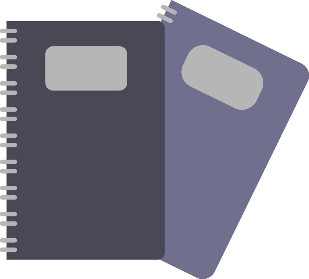 twee notitieboekjes, illustratie, vector Aan een wit achtergrond.