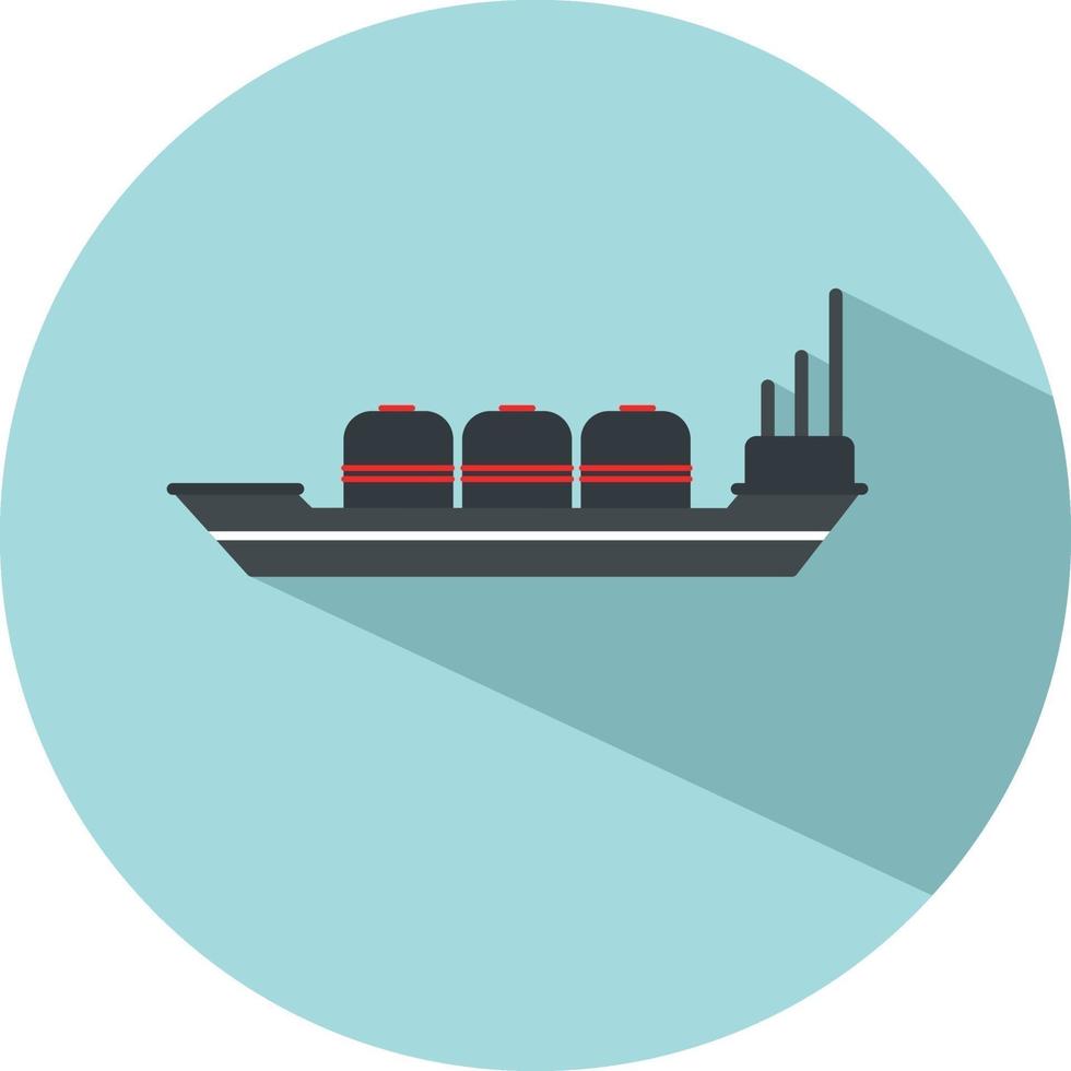 olie tank schip, illustratie, vector Aan een wit achtergrond.