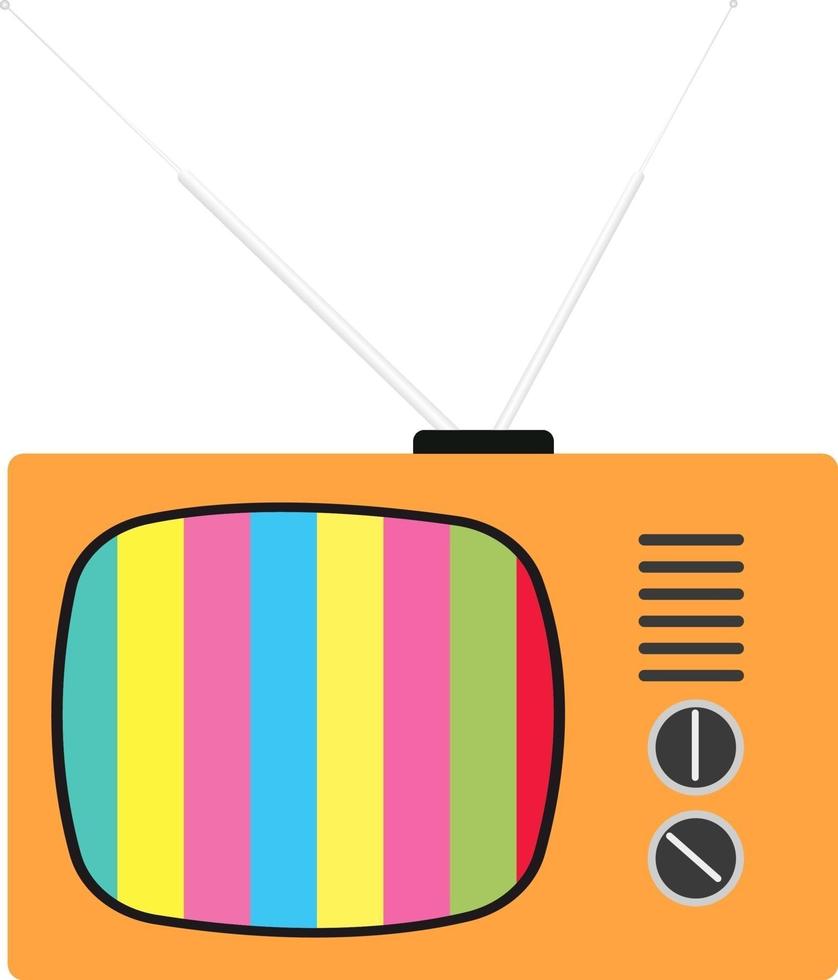 retro TV, illustratie, vector Aan een wit achtergrond.