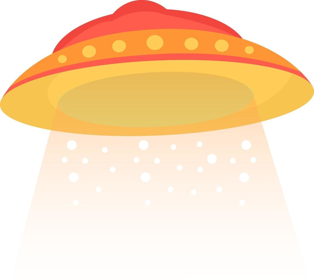 ruimte ufo, illustratie, vector Aan een wit achtergrond.